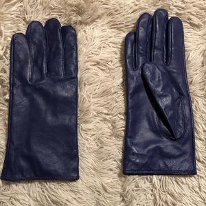 Coldwater Creek Womens Purple Lambskin Gloves